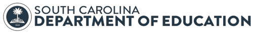 South Carolina Department of Education logo in navy blue