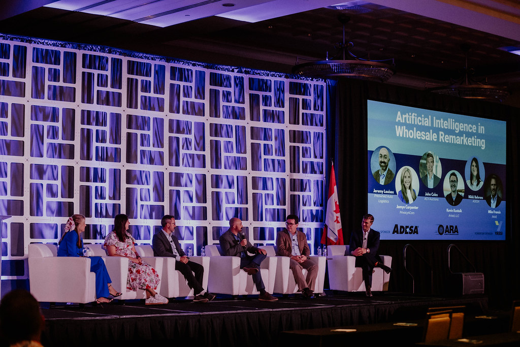 Woman on Connect stage giving presentation