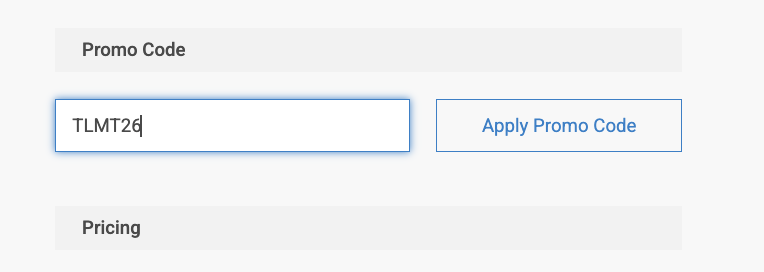Promo Code Field Example
