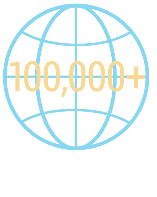 100,000+