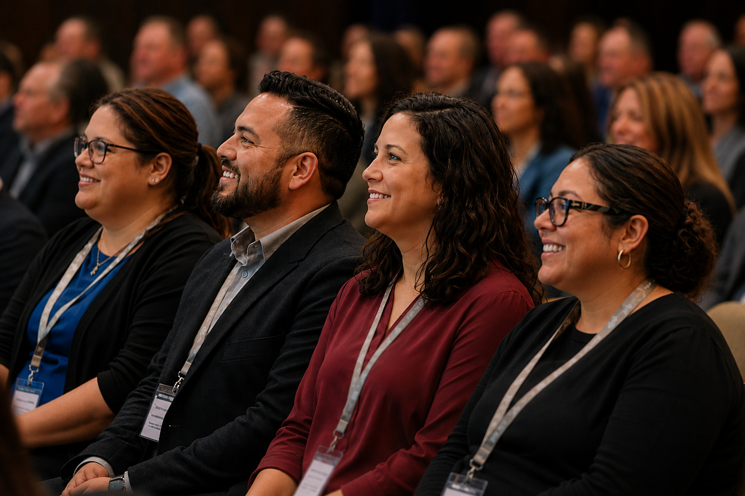 Day with DISA conference attendees seated in the audience during a presentation
