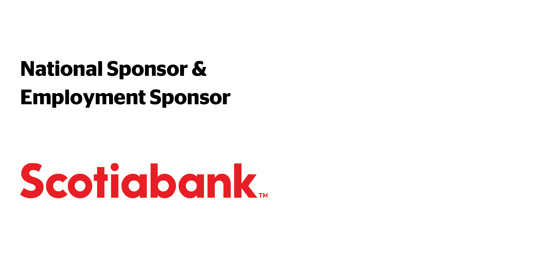 Logo for Connecting the Dots National Sponsor & Employment Sponsor – Scotiabank